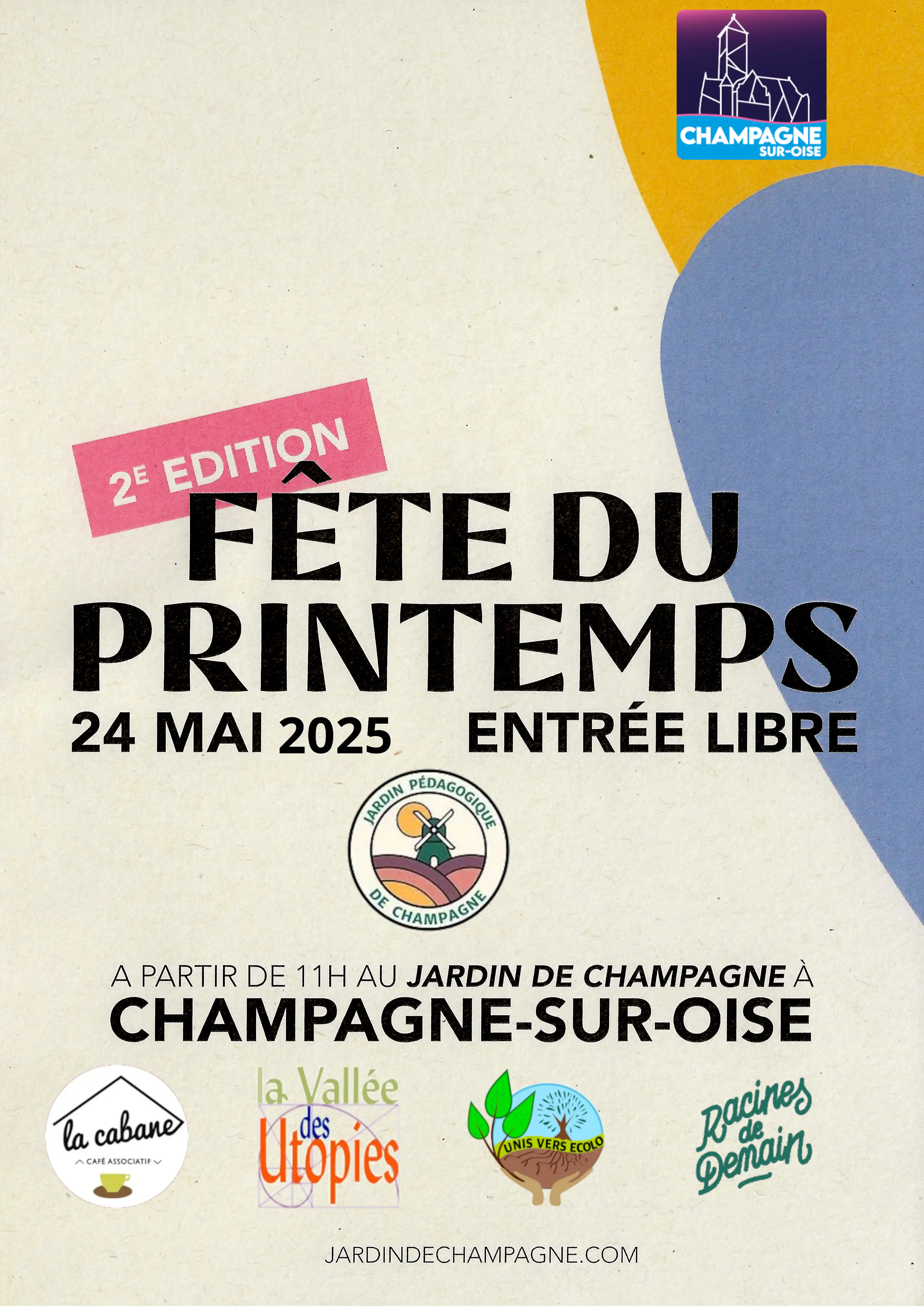 Fête Printemps 24 mai 2025 avec le café associatif La Cabane à Champagne-sur-Oise