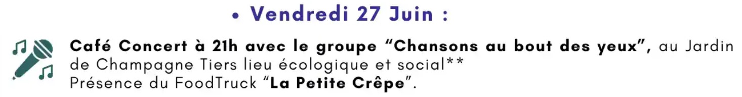 Groupe: Chanson au bout des yeux le 27 juin 2025