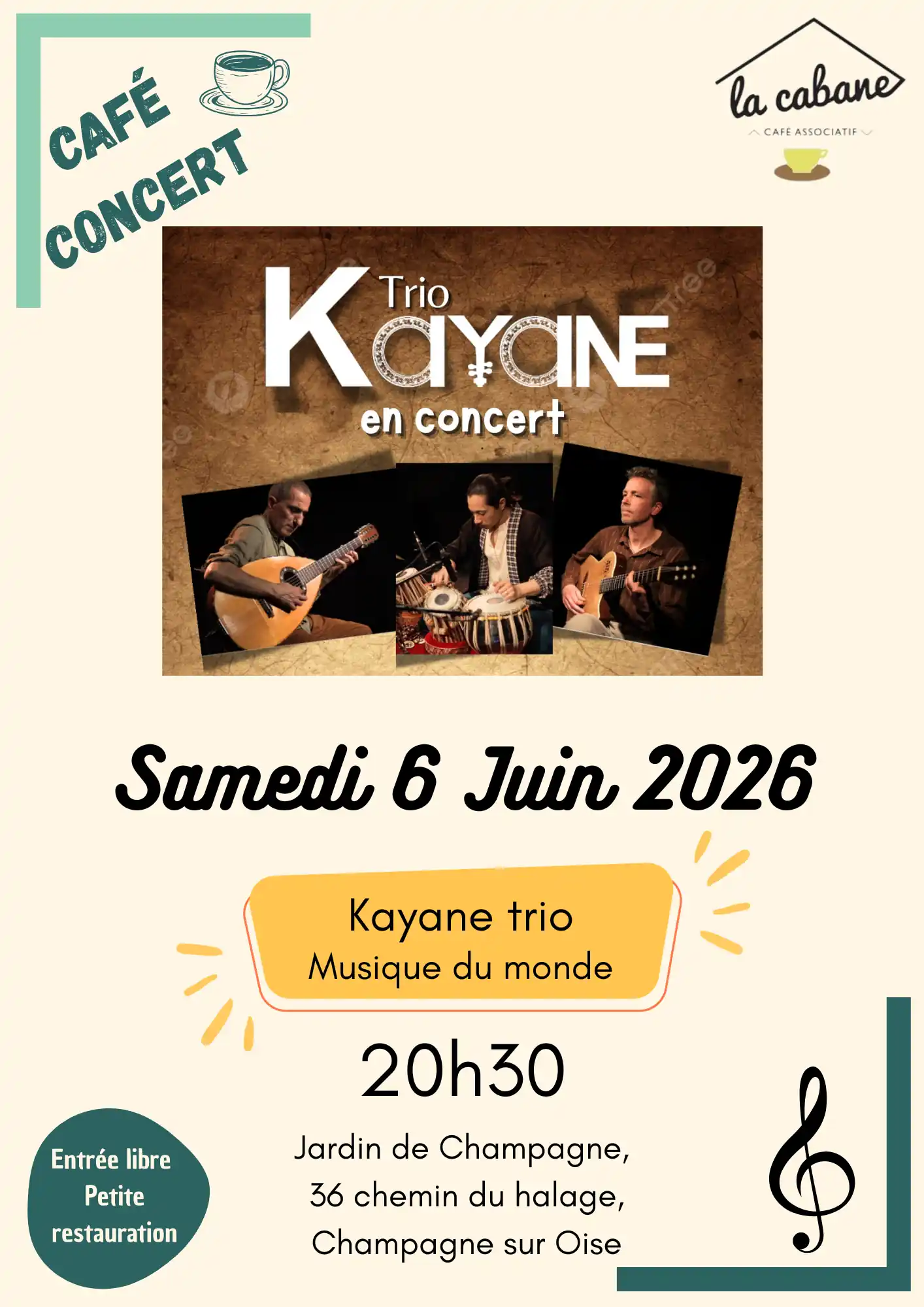 Trio Kayane le 6 juin 2026
