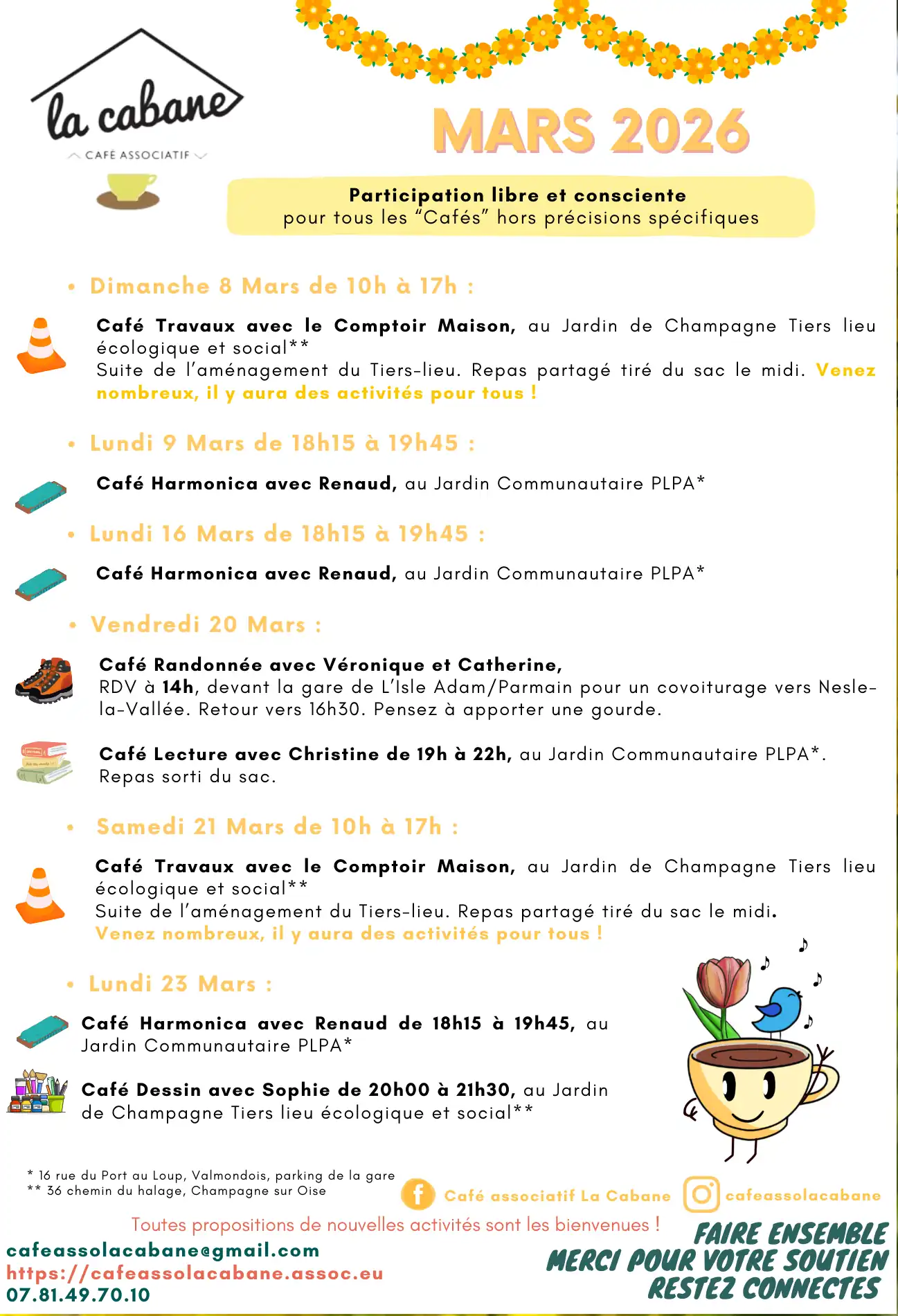 Evenements cafe-asso-la-cabane mars 2026