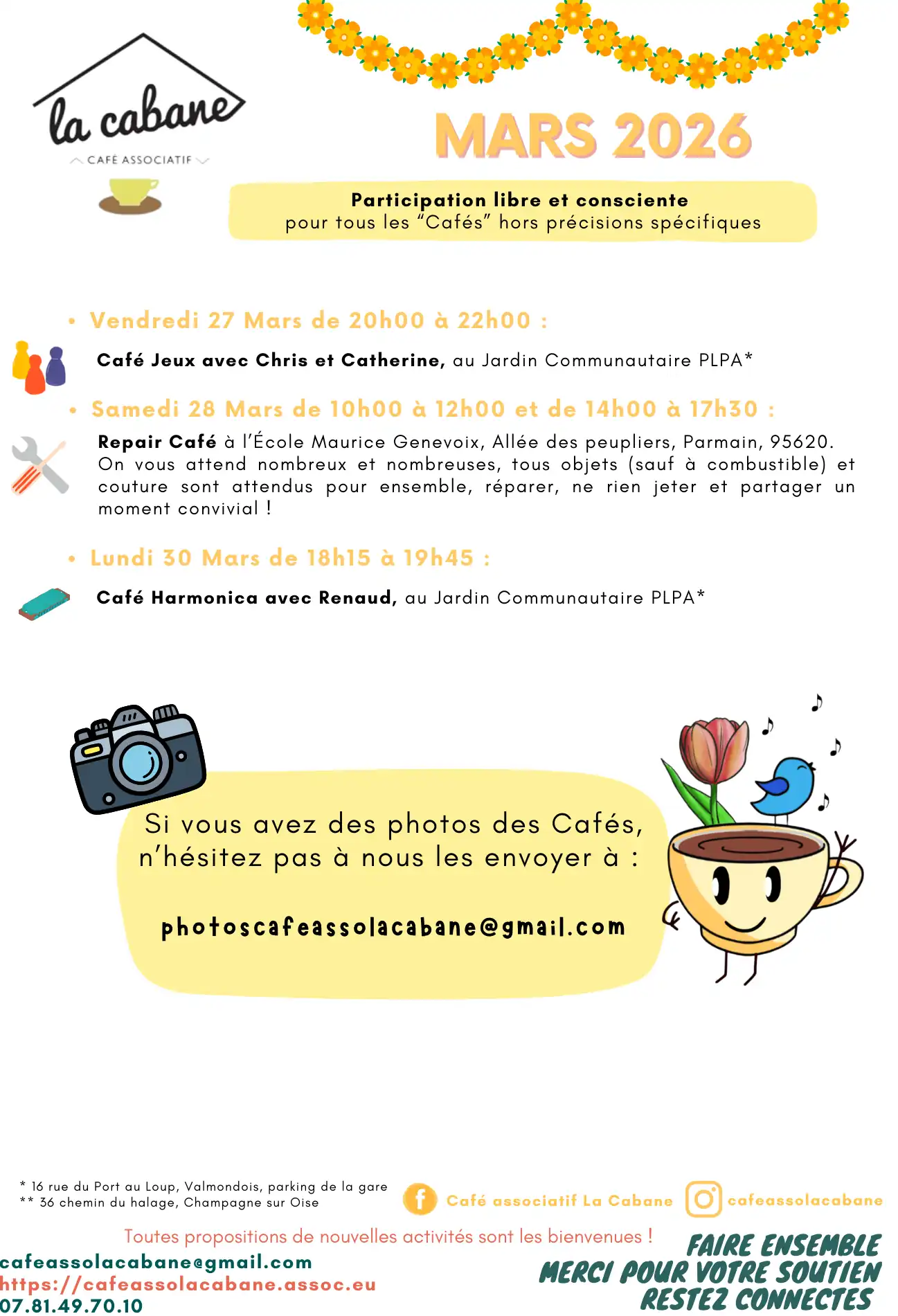 Evenements cafe-asso-la-cabane mars 2026