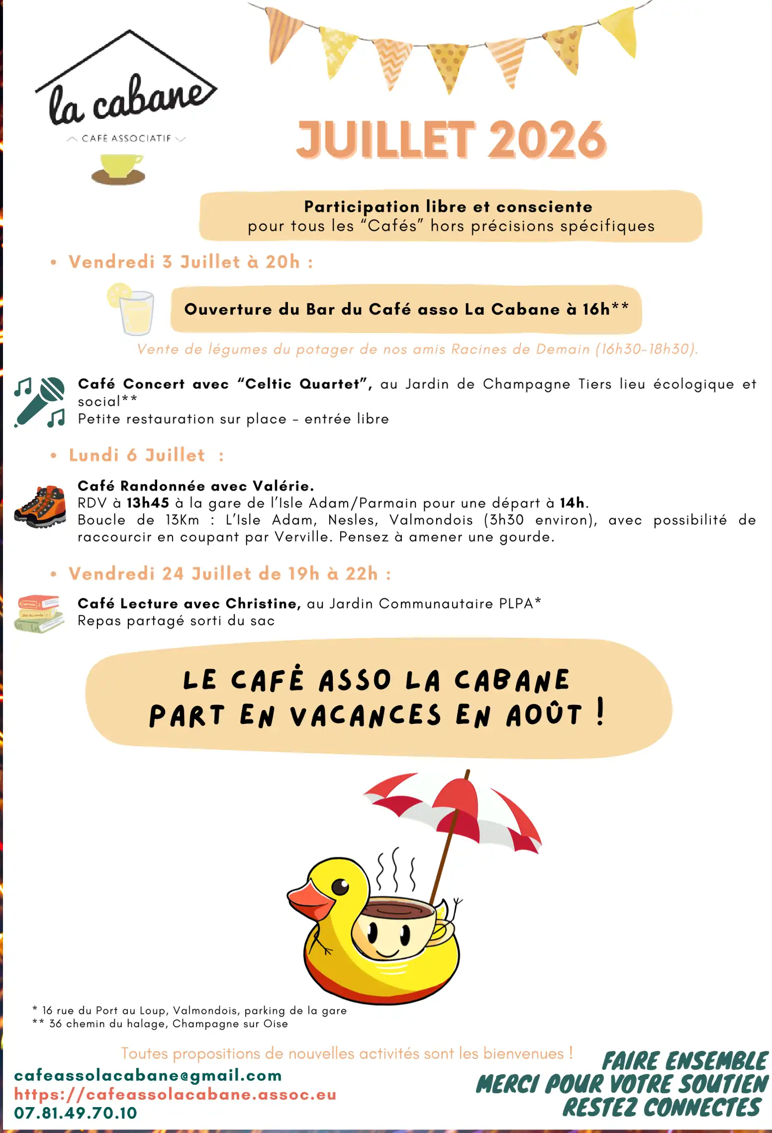 Evenements cafeassolacabane Juillet 2026